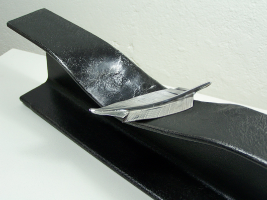 FEDERSTAHL, Stahlträger/Edelstahl, H x L: 12 x 44 cm, 2008